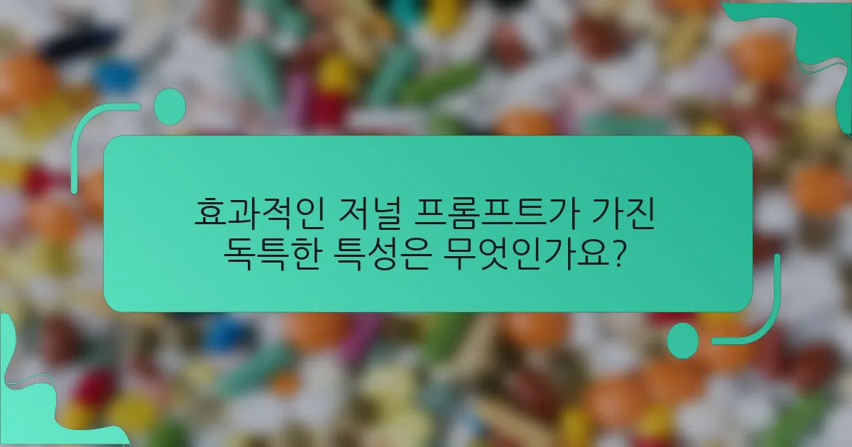 효과적인 저널 프롬프트가 가진 독특한 특성은 무엇인가요?